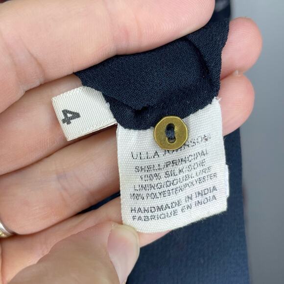 Ulla Johnson Gita Bohemian Silk Dress in Midnight Size 4 - Picture 6 of 8